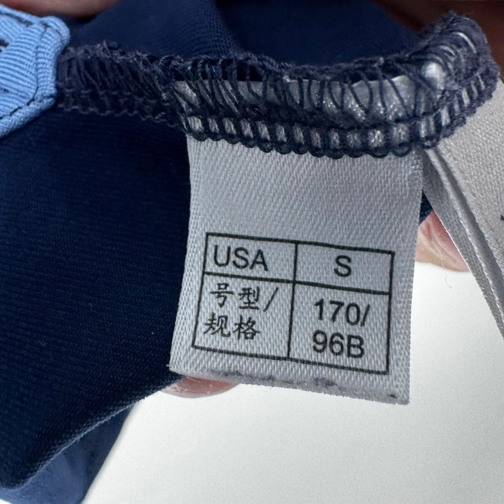 Brooks Brothers Mens Small Blue Colorblock Quarter Zip Performance Pullover Top